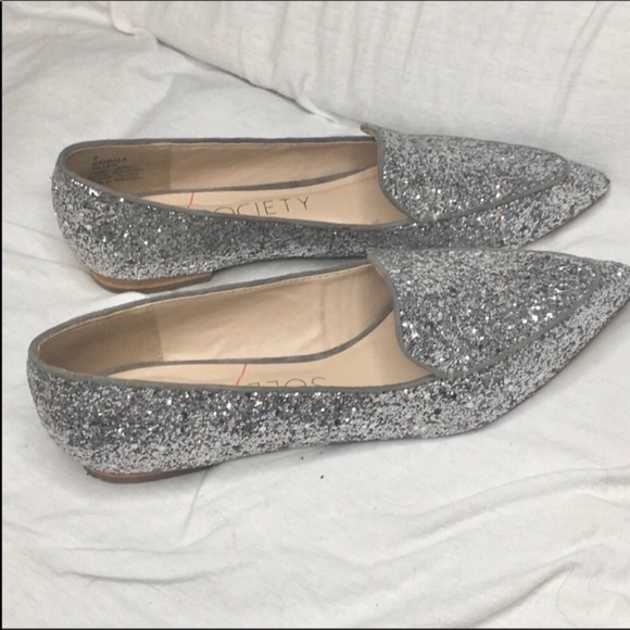 SOLE SOCIETY Cammila Silver "HiFive Glitter" - Picture 2 of 8
